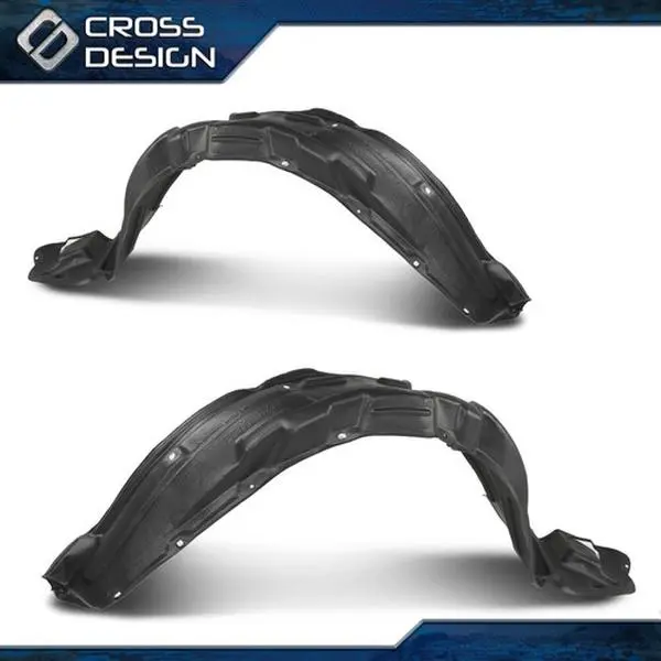 CROSSDESIGN Vehicle-Specific Plastic Polypropylene Front Inner Fender Liners Set, 2 x Left & Right Fit For 2003-2008 Toyota Corolla (Car Exterior Mud Flaps & Splash Guards Accessory)