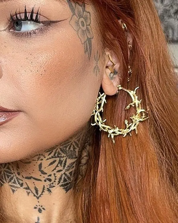 925 Sterling Silver Post EarringsVine Whispers Hypoallergenic Statement Unique Fashion Costume Jewelry Accessories, Hypoallergenic Earrings, Gothic Earrings, Alternative Jewelry, Punk Earrings for Women, Edgy Jewelry, Statement Earrings for Women