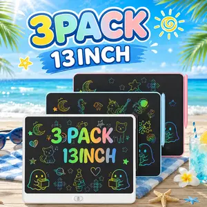 [3-Pack] 13inch Oversized LCD Doodle Writing Board 3 Pack for Siblings, Learning & Educational Toys for 3 4 5 6 7 Year Old Boys Girls,summervibes Digital Drawing Tablet