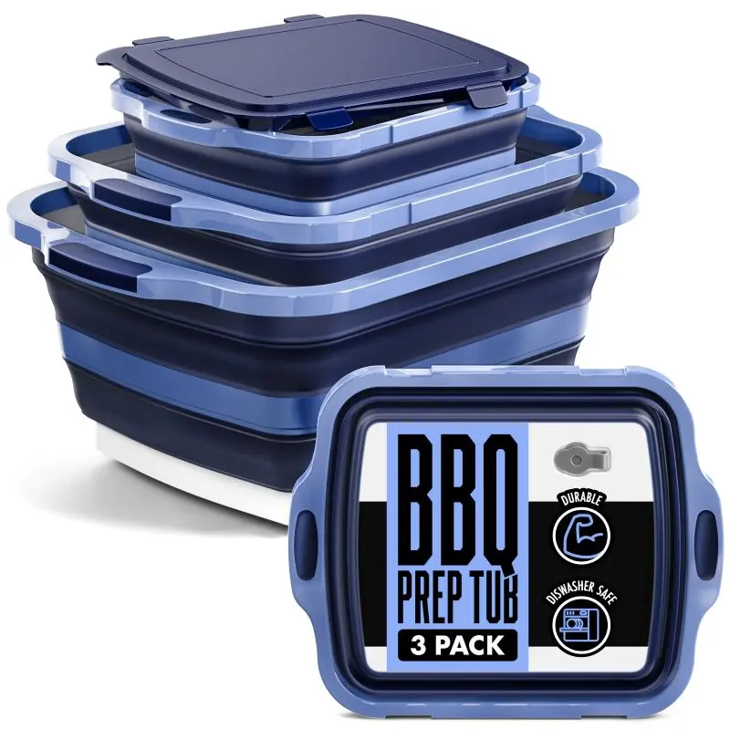 BBQ Prep Tub - Blue (3pcs)
