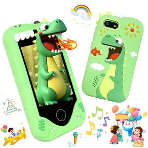 Kids Smart Phone Toy, Dinosaur-Themed 2.8-Inch Screen Toy Phone with HD Dual Digital Cameras, Games & Music Player, Toddler Learning Toy, Top Choice Christmas & Birthday Gifts for Boys & Girls Aged 3-12