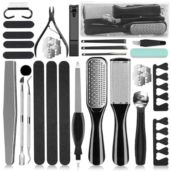 36 in 1 Pedicure Kit Mother's Day Gift, Professional Pedicure Tools Foot Rasp Foot Dead Skin Remover for Home & Salon Care