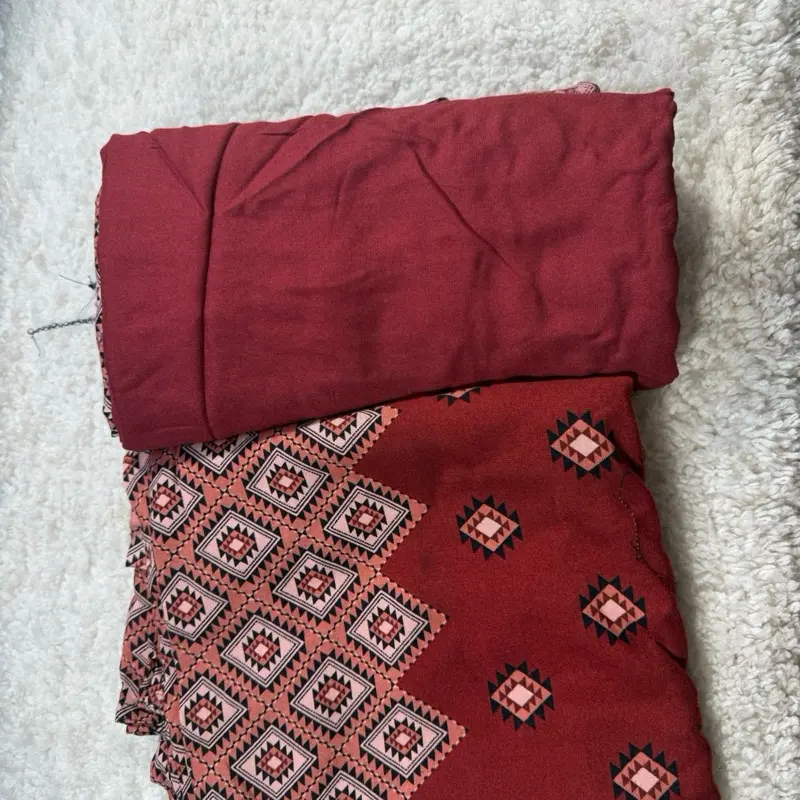 Maroon Somali cotton Dirac baati