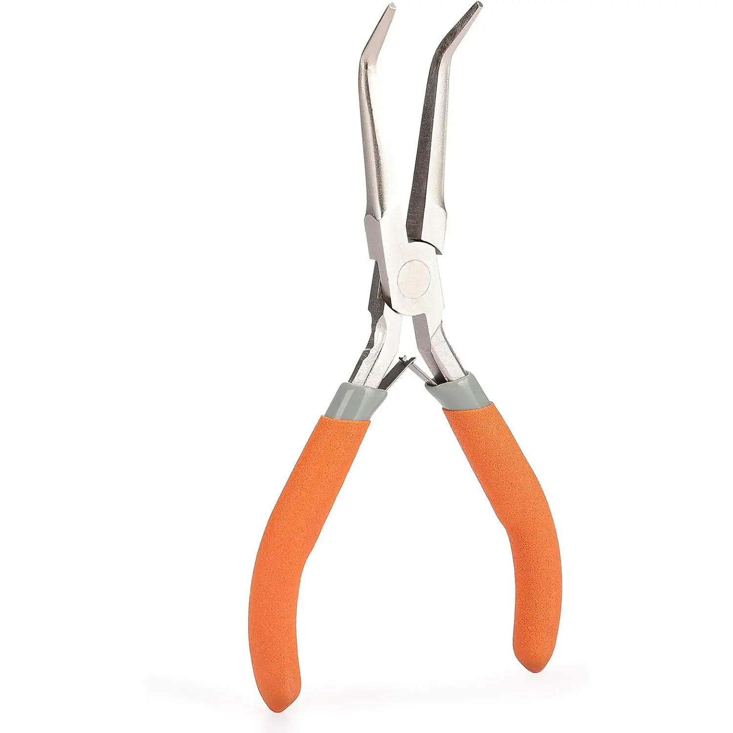 6-Inch Bent-Nose Fish Bone Pliers, Curved Stainless Steel Tweezers with Non-Slip Grip, Baby & Maternity Daily Necessities, 6 Inches, Bent Nose Pliers
