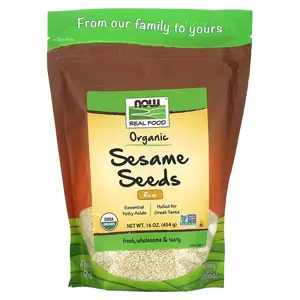 NOW Foods Real Food, Organic Raw Sesame Seeds, 16 oz (454 g)