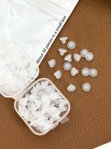 Silicone Anti-Slip Ear Plugs Storage Box, 50pcs Fashion Daily Use Secure Earplugs, Non-Drop Replacement Ear Accessories