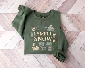 I Smell Snow Sweatshirt Gilmore Girls Christmas Sweatshirt Christmas Gift Christmas Show T-shirt Cozy Winter Womens Christmas Sweatshirt