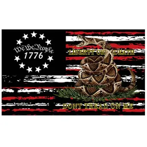 $7 1776 We The People Flag, 1 Count Don't Tread On Me Flag, American RebelConstitution Flags,OutdoorGarden Flag with UV Fade Proof with 2 Grommets
