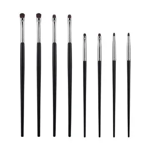 CHRISTMAS GIFT  8PCS Mini Eye Makeup Brush Set – Precision Smudge, Eyeliner & Shadow Tools for Seamless Blending | Soft Natural Pony Hair for Flawless Looks