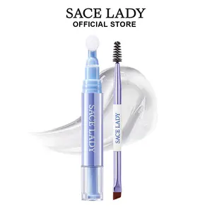 SACE LADY Lift Lock Brow Gel, Glue-Like Hold Clear Eyebrow Gel, Brow Lamination Gel With Finger-Like Brush, Long-Last Up To 16 Hours Transparent Eyebrow Glue Clear Eyebrow Gel