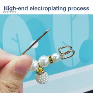 16Pcs Faux Pearl Brooch Pins, TikTok Viral No Sew Fasteners for Sweater Shawl Cardigan, Elegant Clothing Dresses Decoration Pant Tightener for Women, Mixed Style Assortment for Daily Wear & Outfit Fixing