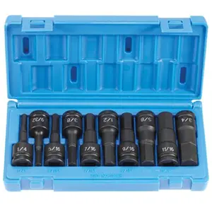 212 MAIN Grey Pneumatic Impact Tool - 0.5 Inch Drive, Alloy Steel Heat-Treated, 0.44 Inch Hex Driver for Home Improvement & Electrical Equipment Needs
