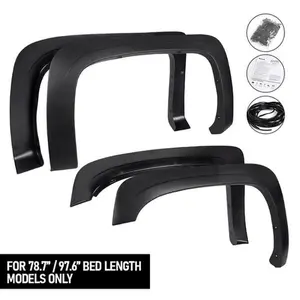 Factory Style Fender Flares Fit For 07-14 Chevy Silverado 1500 2500HD 3500HD