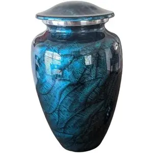 Beautiful Ocean Cremation Urns & Keepsakes with Serene Finish for Human Ashes, Female, Male, Funeral, Pet (Large)