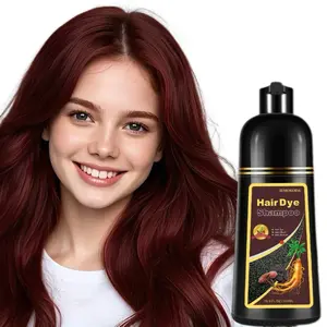 3-in-1 Dark Red Hair Color Shampoo - Quick Gray Coverage, Long-Lasting 3-4 Weeks, Natural Plant-Based Formula, Easy to Use, 16.91oz,  Haircare