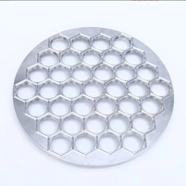 Silver Ravioli Dumpling Mold, Russian Pelmeni Maker,37 Holes Metal Ravioli Maker, Pelmeni Meat Dumplings Maker,Handmade Dumpling Cutter,Kitchen Utensils and Gadgets