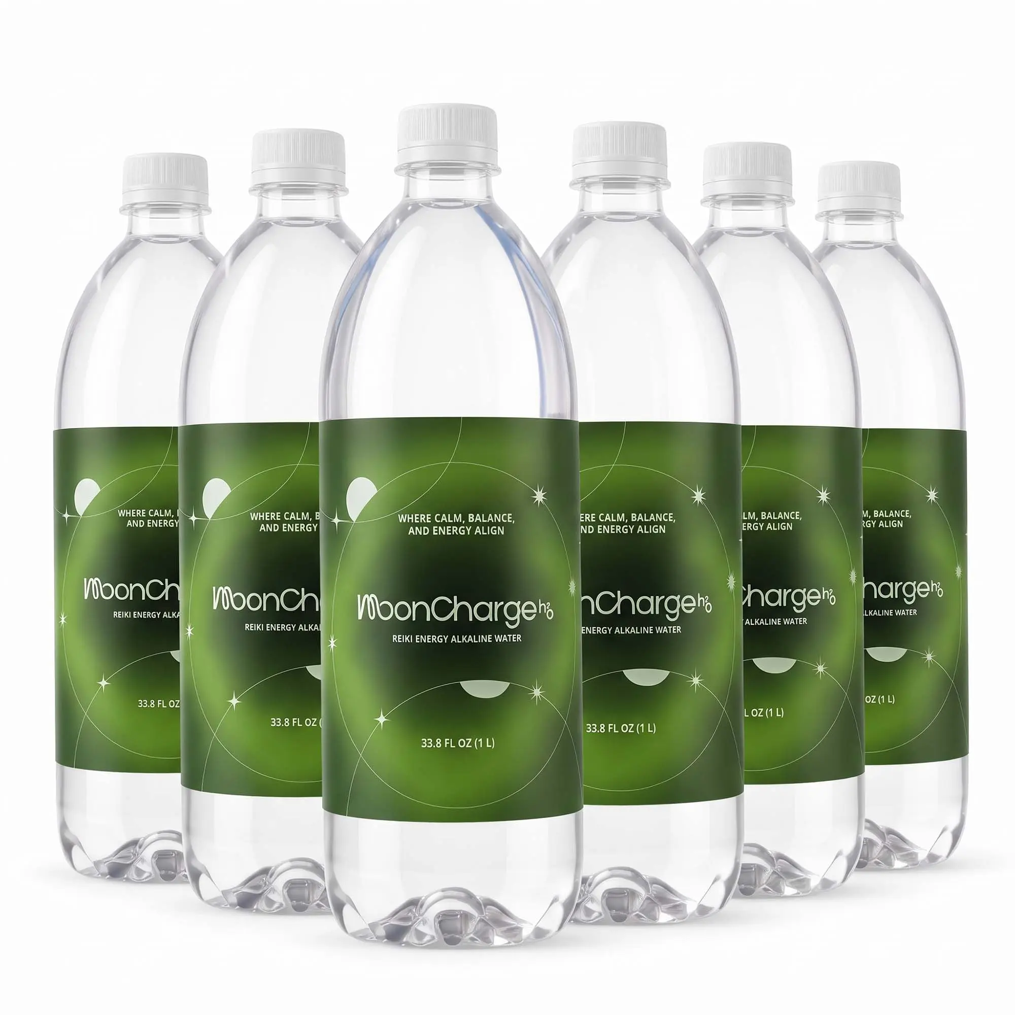 Reiki Energy Alkaline Water MoonCharge H2O – 9.5 pH – 6 Pack