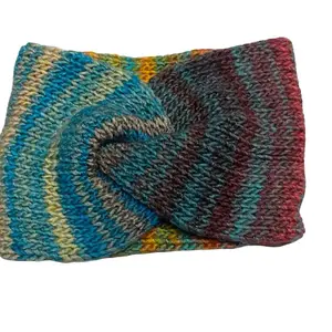 Handmade Knit Twisted Ear Warmer - Acrylic Yarn, Double Layered for Extra Warmth, 8.5” x 5.5”, Kids/Teen/Adult, Showtime #2