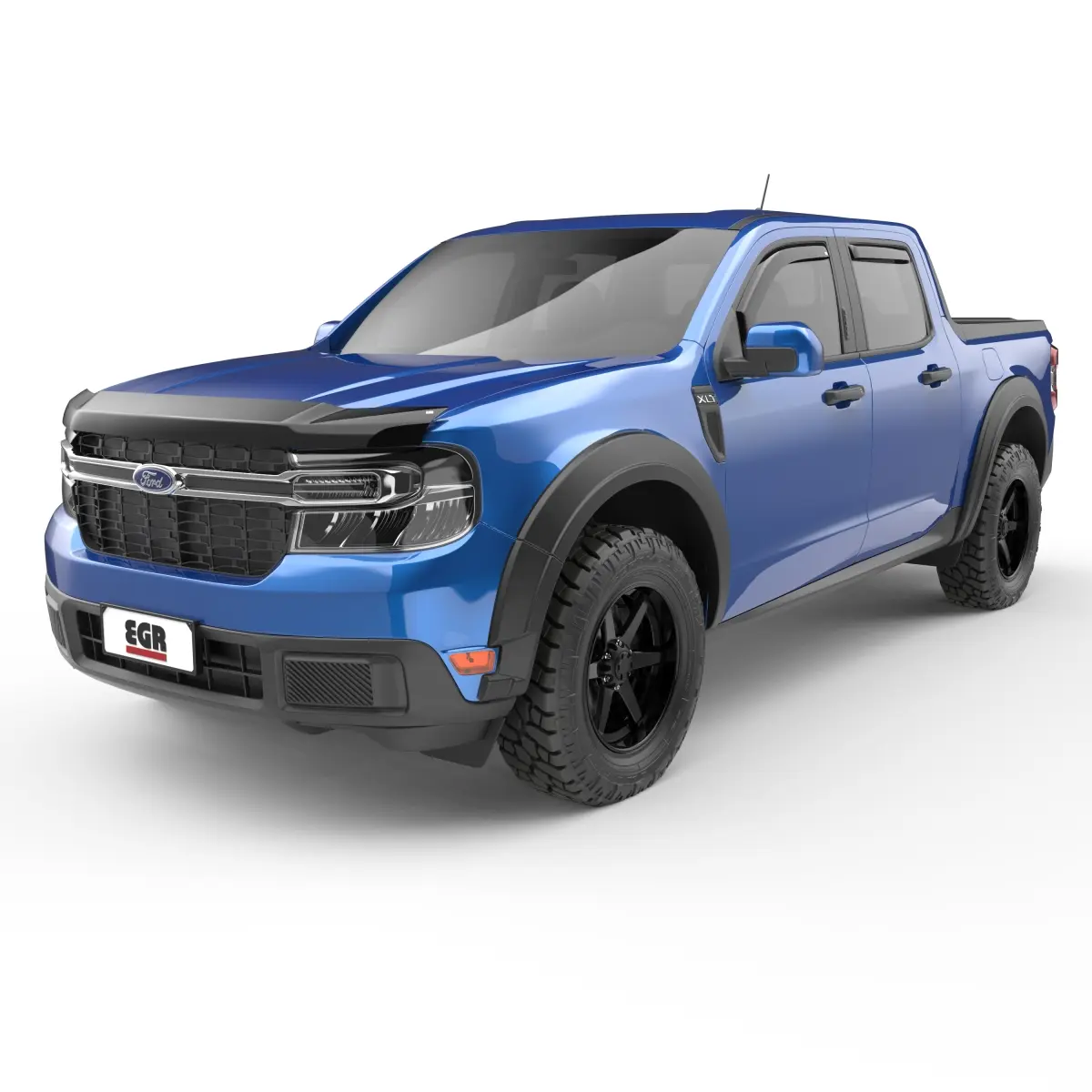 Superguard 303591 EGR Hood Guard - Dark Smoke Full-Height Full-Wrap Aerodynamic Plastic Car Exterior Accessory, High-Grade Acrylic, UV Protectant, Fade Resistant, Scratch Resistant, Extreme Conditions Ready, No-Drill Mounting System, OEM Quality, Supergua