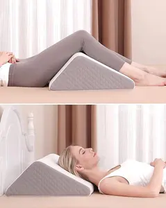 Click image to open expanded view        Forias Knee Wedge Pillow for Legs 7.9" Pure Memory Foam Leg Elevation Pillow Bed Wedge Pillow for Sleeping After Surgery Triangle Pillow Wedge for Knee Back Support Sciatica Knee Hip Pain Relief