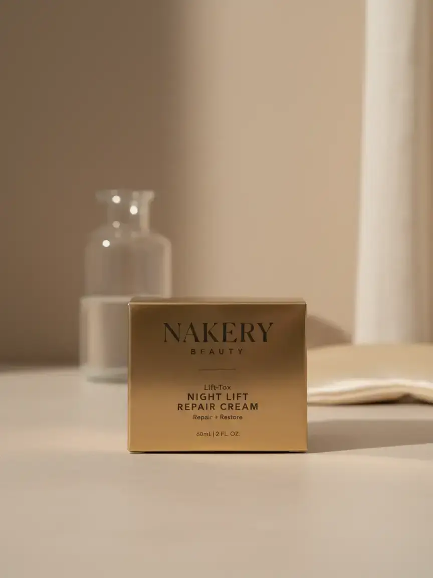 Nakery Beauty Lift-Tox Night Repair Cream, Soothing Moisturizer with Shea Butter for Mature Dry Skin, Fragrance Free, 2 fl oz, Nighttime Use, Repair+Restore, Rejuvenates