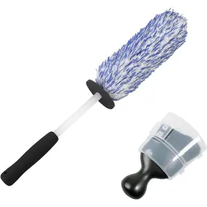 Metal Free Microfiber Wheel Brush,Wheel Cleaner Brush for Wheel and Rim Detailing, No
