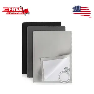 3PCS Jewelry Cleaning Cloth, 10'' x 12'' Silver Polishing Cloth 100% Cotton