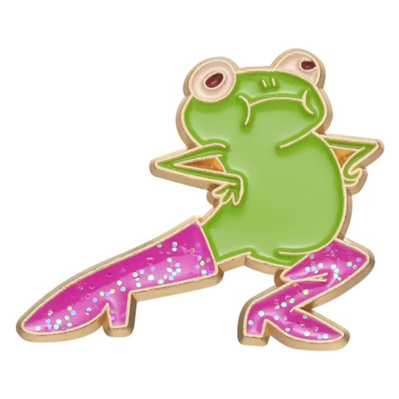 Cute Cartoon Frog Design Brooch, Durable Metal Pins, Alloy Brooch Pin Clip, Colorblock Animal Design Clothes Brooch, Fashion Accessories for Women & Men, Creative Gifts