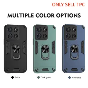 Shockproof Magnetic Phone Case with Ring Holder Cellphone Protector for Moto G 5G G Power G Play G Stylus 2023 2024 2025