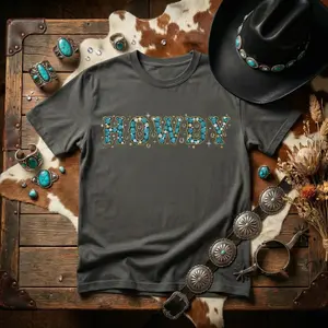 Howdy Gemstone T-shirt | Western Cowgirl Shirt