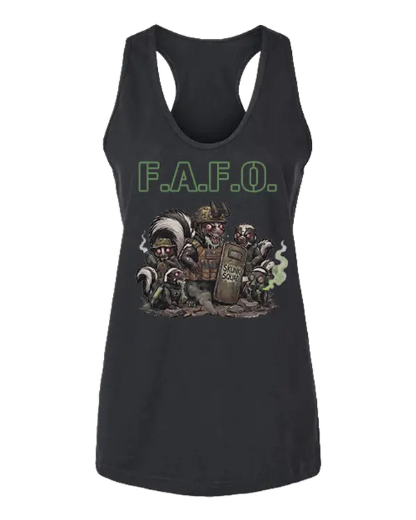 F.A.F.O. Tactical Skunk Squad Women's CVC Racerback Tank Top