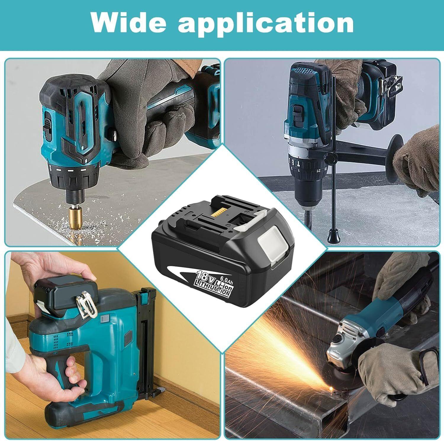 4 PACK BL1860B 6.0Ah 18V Lithium-Ion Battery For Makita BL1850B BL1840B BL1830B Cordless Power Tools Replacement Battery 4 PACK BL1860B 6.0Ah 18V Lithium-Ion Battery For Makita BL1850B BL1840B BL1830B Cordless Power Tools Replacement Battery