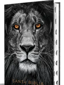 Biblia RVR 1960 letra grande tamaño manual, tapa dura León de Juda con índice / Spanish Bible RVR 1960 Handy Size Large Print Hardcover Lion of Judah with In (Spanish Edition)