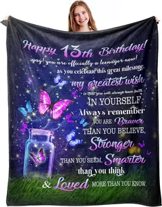 13 Year Old Girl Gifts, Gifts for 13 Year Old Girl, 13th Birthday Gifts for Girls, 13 Year Old Girl Birthday Gift Ideas, Best 13 Year Old Girl Gifts, 13 Birthday Girl Decorations Blanket 50" X 60"
