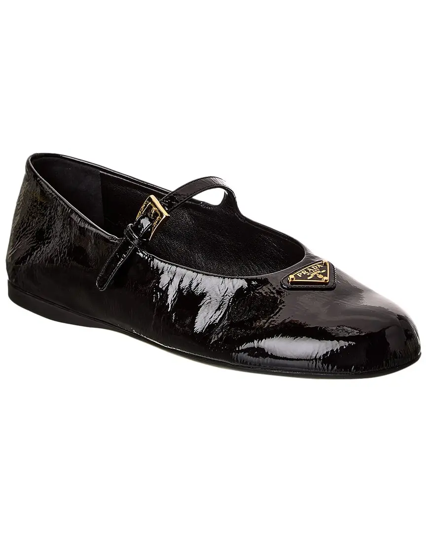 Prada Triangle Patent Flat