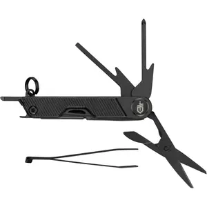 Gear Armbar Mini - 8-in1 Travel Multitool with Package Opener,  &  - EDC Adventure Gear for Camping, Hiking & Outdoor - Compact Utility Tool - Black