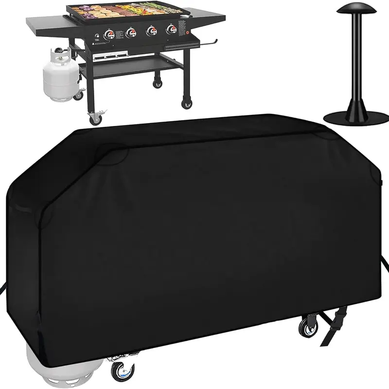NEXCOVER 36 Inch Griddle Cover, Blackstone Compatible, 600D Polyester Rain-Proof PVC Hose-Clean Easy All-Seasons Heavy-Duty BBQ Grill Cover with Support Pole, Rip-Resistant Durable Fade-Resistant