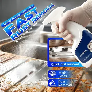 Rust Remover Spray for Metal, Powerful Rust Remover Heavy Duty Metal Cleaner, Multipurpose Rust Stain Remover for Metal, Stainless Steel, Automotive Parts, Fast Acting