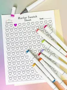 Marker Swatch Sheet – Single Design (Choose Your Printed Style) | SimbArts