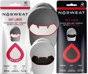 White & Black Sweat Liners - Patented SweatLock Combo Pack - 12 pack