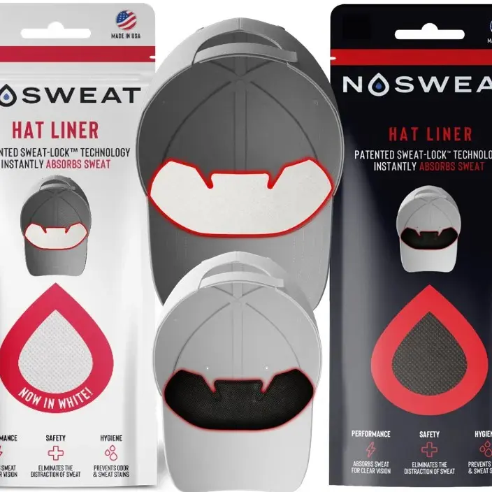White & Black Sweat Liners - Patented SweatLock Combo Pack - 12 pack