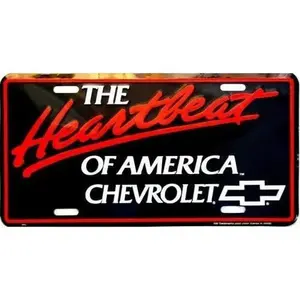 Chevy Heartbeat of America License Plate, Decorative License Plate, Vanity Plates