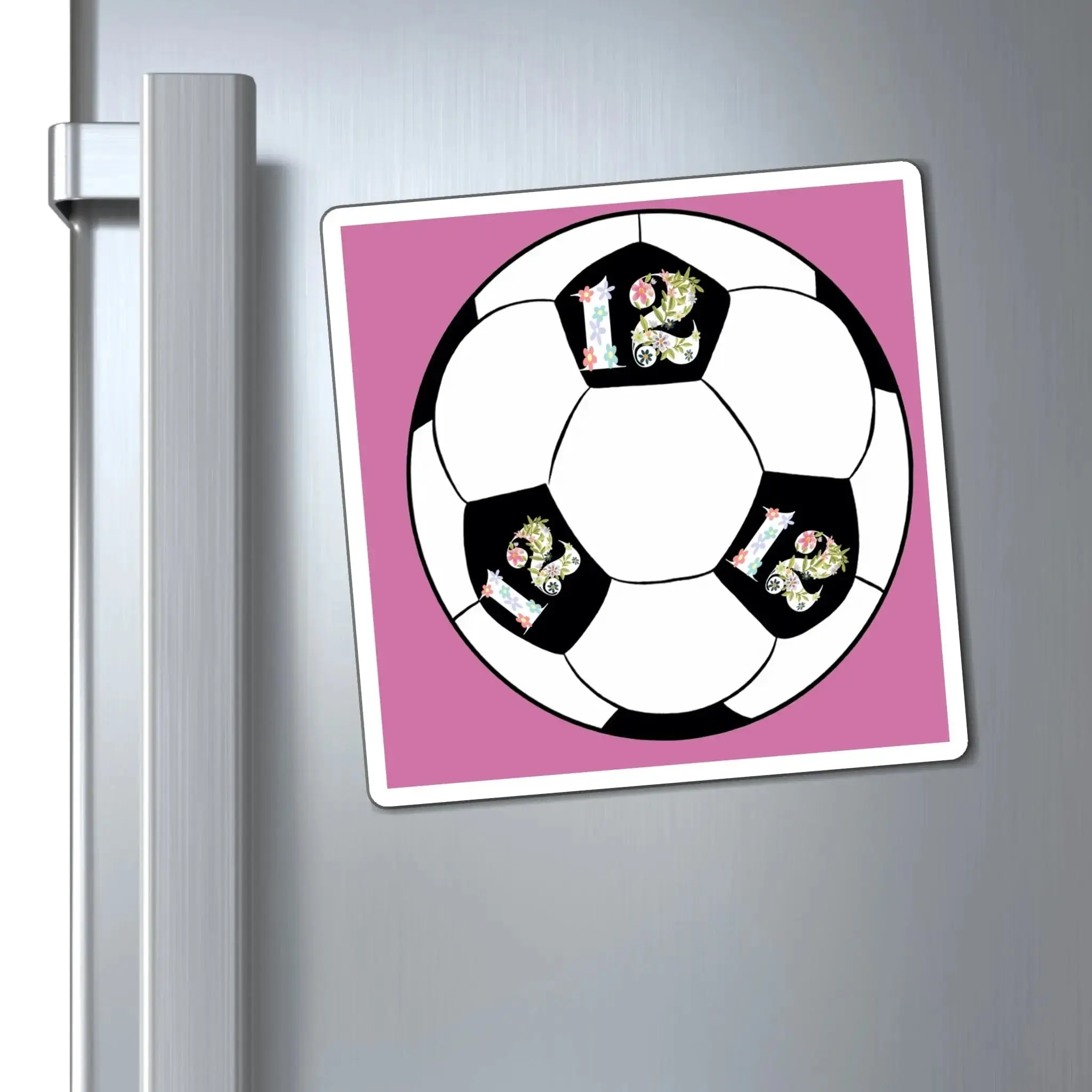 Girly Cute Flower 12 Soccer ball Magnets