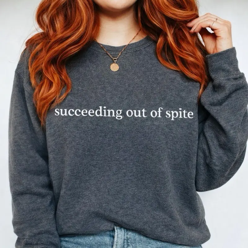 Star’s Shining Gifts Embroidered Succeeding Out Of Spite Gildan Crewneck Additional Colors Available