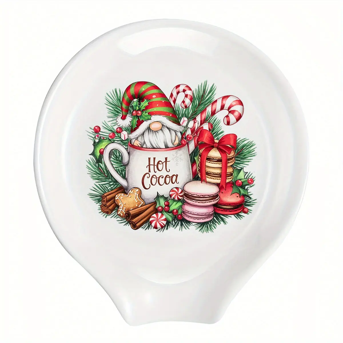 Christmas Coffee Spoon Rest Ceramic Spoon Holder Cafe Bar Accessories Snowman Nativity Scene Teaspoon Quote Ceramic Spoon Holder Rests for Station Decor Stove Top Countertop Kitchen Accessories Christmas Thanksgiving Gift for Coffee Lovers