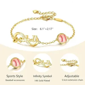 Infinite Bracelet for Volleyball Football Rugby Basketball Tennis Players Sports Jewelry Gift for Men Women Fans