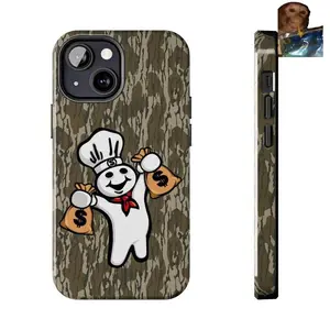 Dough Boy Camo Tough Polycarbonate Cover - Shockproof Protection Case for iPhone 11,12,13,14,15,16,17 (Pro,Plus,Mini,Pro Max) - Mobile Phone Accessory