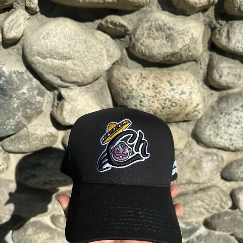 Charros Hat - Black Baseball Cap with Unique Graphic Design and Adjustable Fit