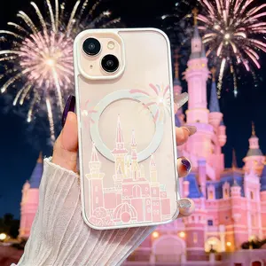 Magical Castle Fireworks Theme Magnetic Bare Feel Scratch Resistant Shockproof iPhone Protective Case Compatible with 17 Pro Max 17 17 Air 16 Pro 15 Plus 14 Max 13 12 11 X XS XR SE Perfect Gift