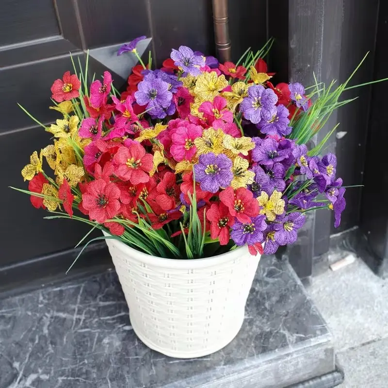 15/30 Bouquets Artificial Daisies, UV Resistant Spring Summer Decor, Colorful Mixed Colors, Perfect for Easter Graduation Garden